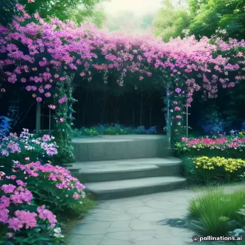 AI-generated image: A place with a lot of flowers.